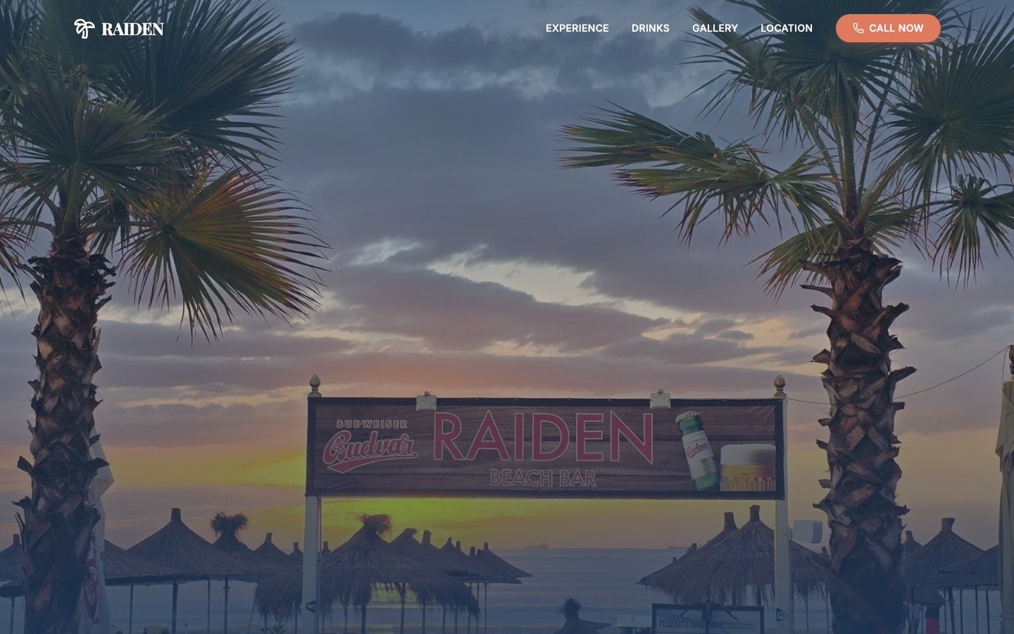 Live Raiden homepage